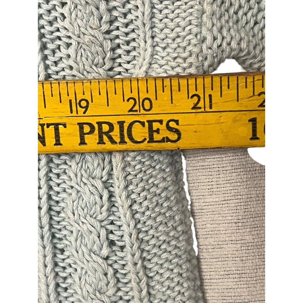 Fenn Wright & Manson Cable Knit Sweater Fisherman Light Blue Size Medium - Picture 10 of 12